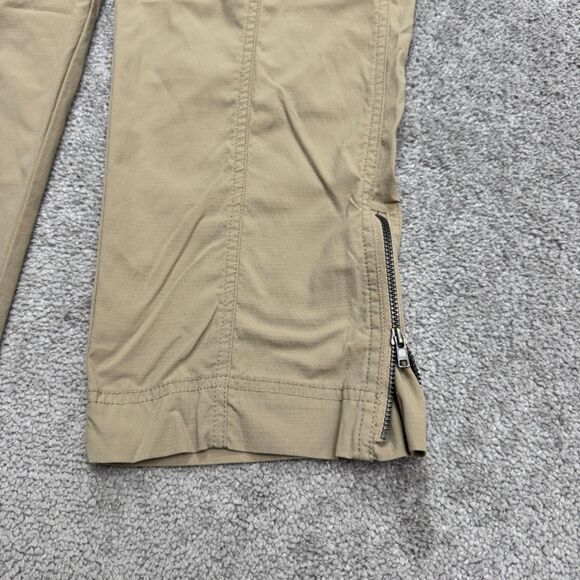 Prana Capri Pants Womens 8 Brown Tan Ankle Zip Straight Leg Outdoor Hiking 32x22 - Picture 7 of 16